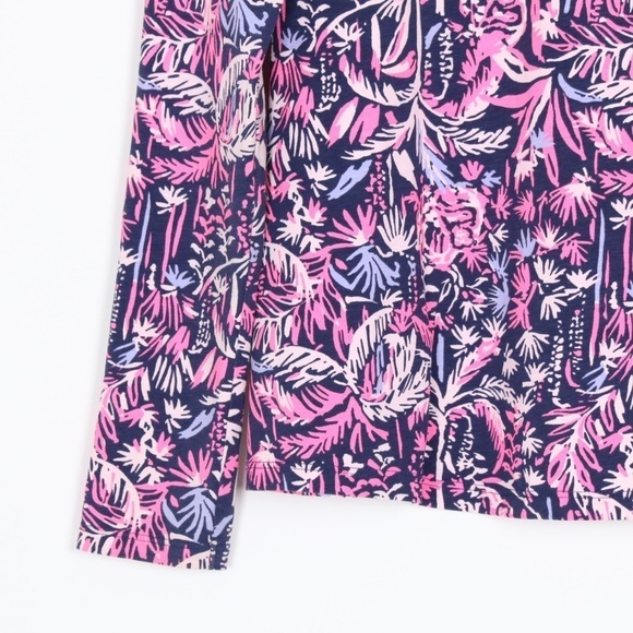 Lilly Pulitzer Tristan Long Sleeve Top In Bright Navy Swing of Things - Picture 4 of 7